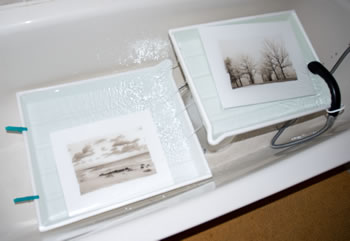 platinum-palladium printing-wet workspace